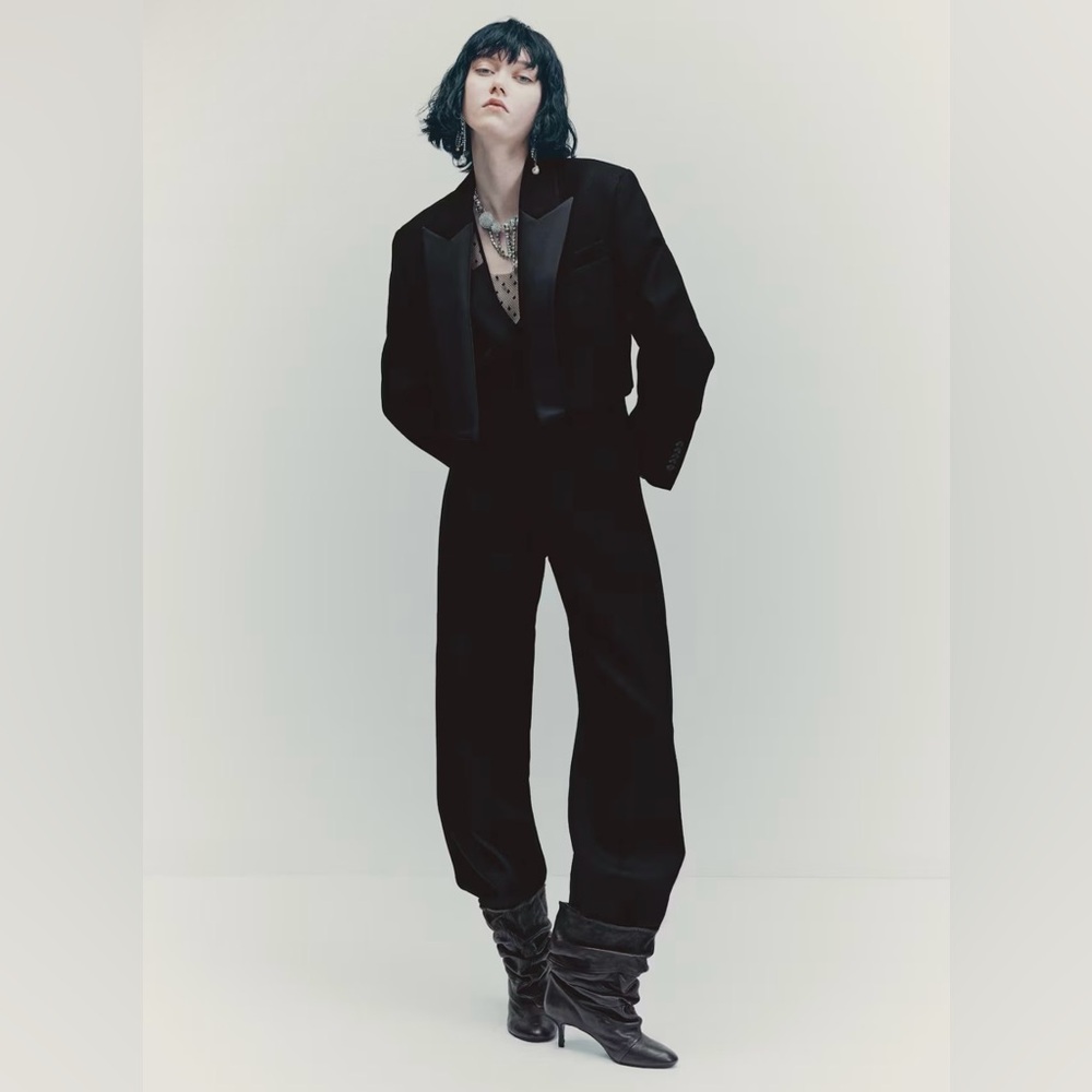 H&M STUDIO COLLECTION
WOOL TUXEDO BLAZER
COLOR BLACK